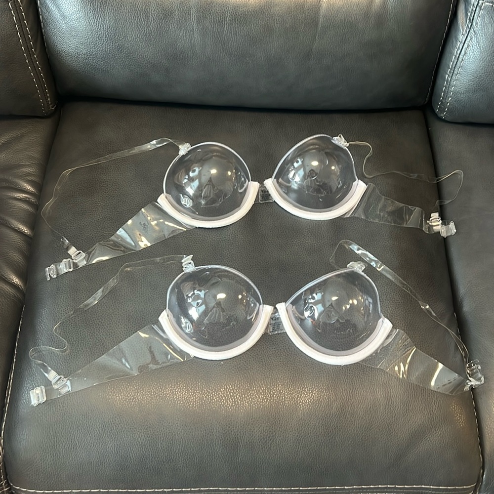 Clear bra with removable straps- size 36